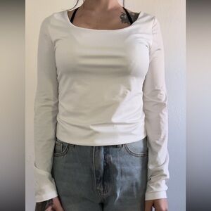 White Long Sleeve Top